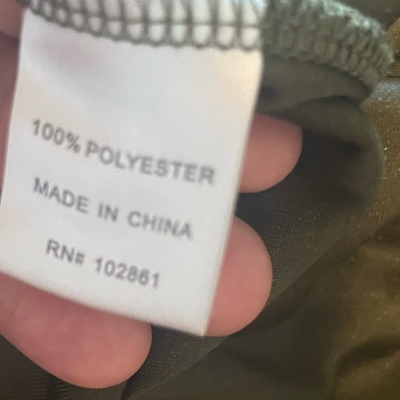 DOR DOR Couture Women’s Olive Green Lux Crushed Velvet Burn Out Dress/Tunic S - Picture 8 of 8